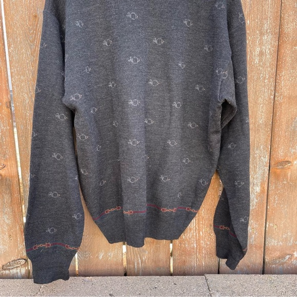 TRICOTS ST RAPHAEL Men’s Vintage Crew Neck Navy Pattern Wool Sweater Size XL - Picture 13 of 13